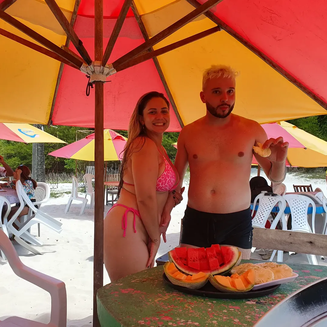 Frutas na praia