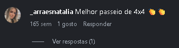 Comentário de cliente